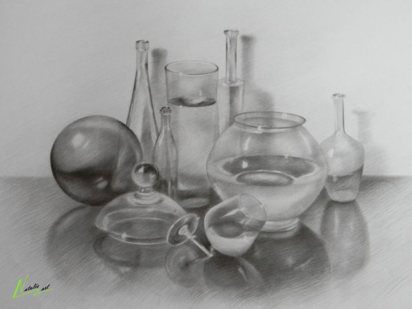 Рисование стеклянных предметов