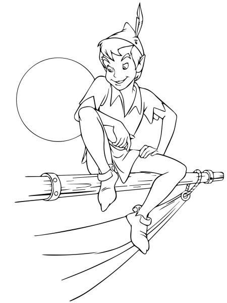 Раскраска Питер Пэн