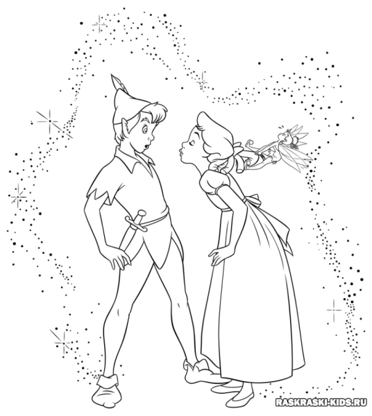 Питер Пэн Барри раскраска