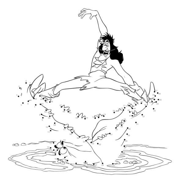 Питер Пэн и Венди раскраска