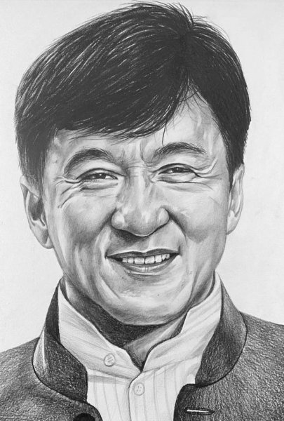 Карандашный портрет Джеки Чан