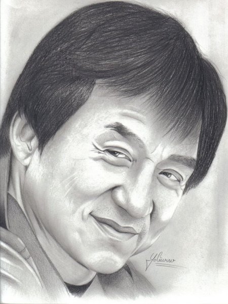 Нарисованный портрет Джеки Чана