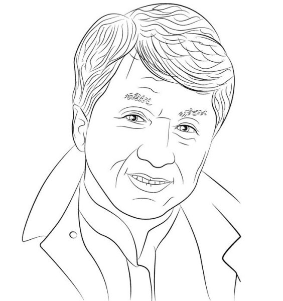 Карандашный портрет Джеки Чан
