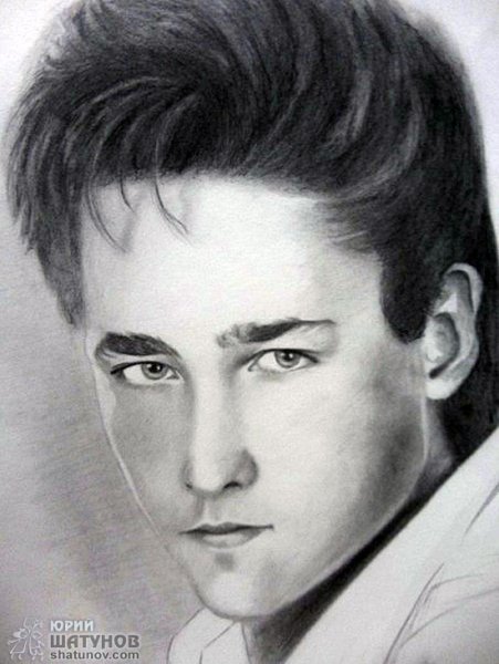 Рисунки портреты певца Юрия Шатунова