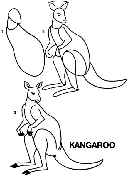 Кенгуру карандашом