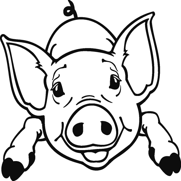 Хрюшка черно белая