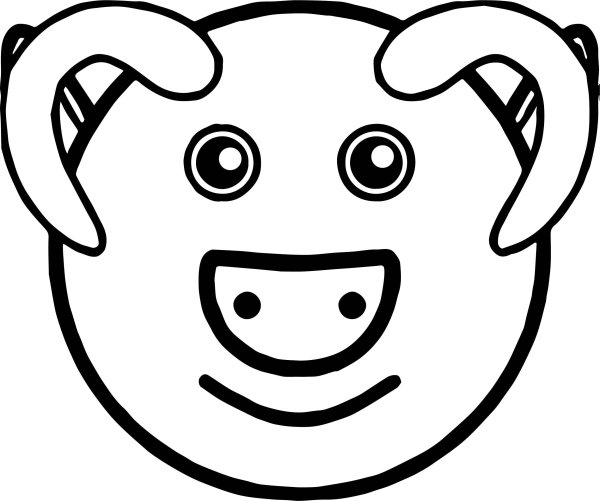 Маска свиньи раскраска