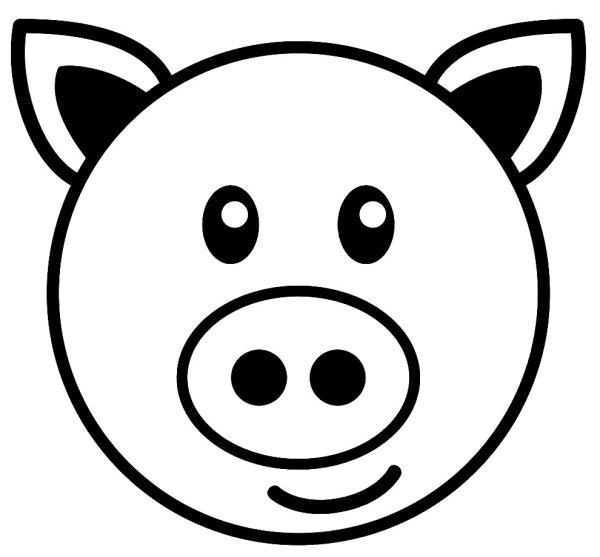 Маска свиньи бумажная