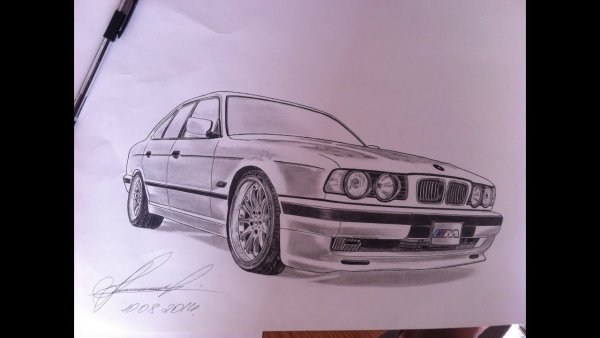 BMW 5 e34 рисунок