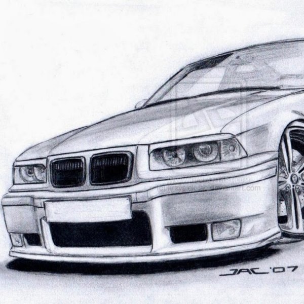 BMW e36 m3 рисунок