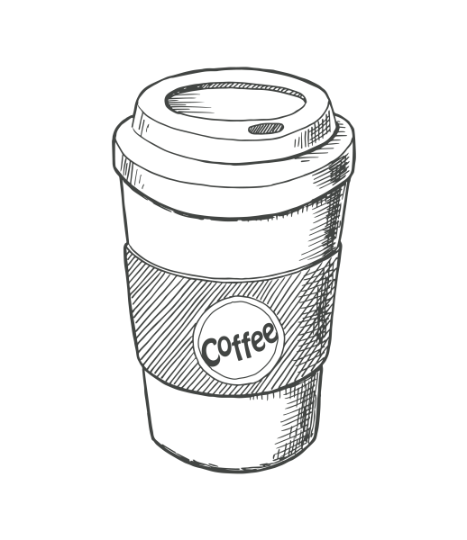 Стаканчик кофе скетч