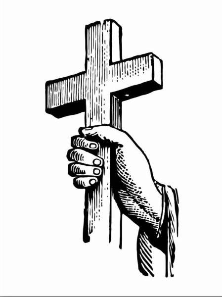 Восьмиконечный православный крест тату