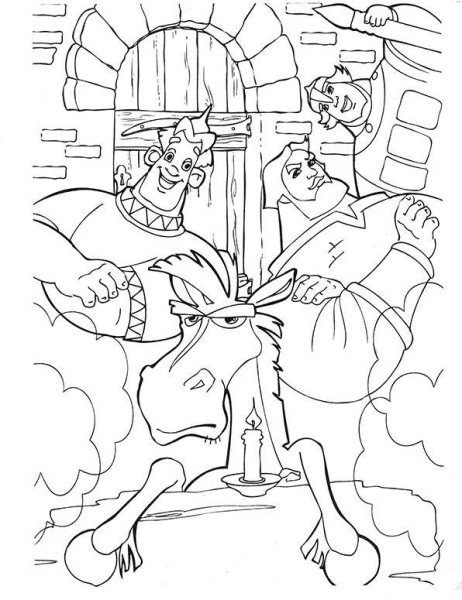 Раскраска богатырь Добрыня Никитич