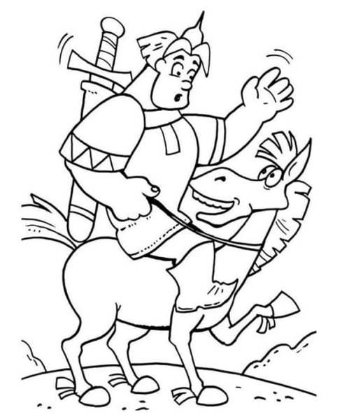 Тугарин змей раскраска