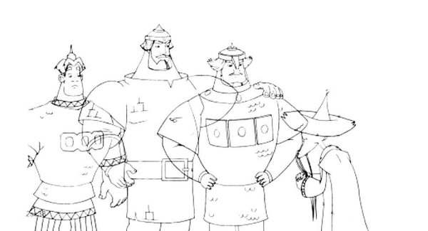 Алёша Попович и Тугарин змей раскраска