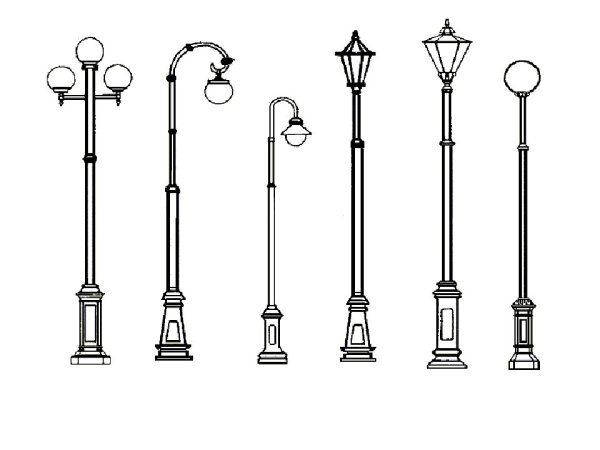 Эскиз уличного фонаря