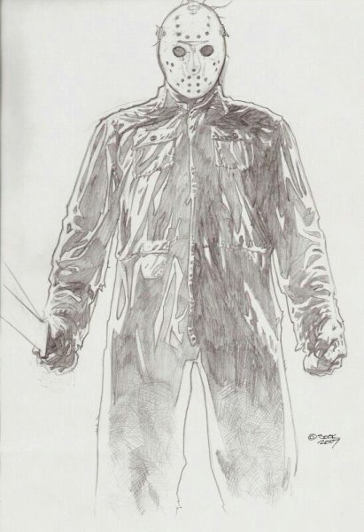 Раскраска Джейсон Вурхис пятница 13