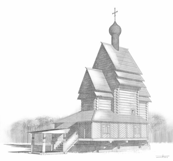 Церковь св. Георгия в селе Юксовичи 1493 г. чертежи