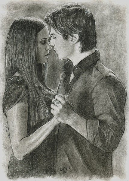 Деймон дневники вампира рисунок