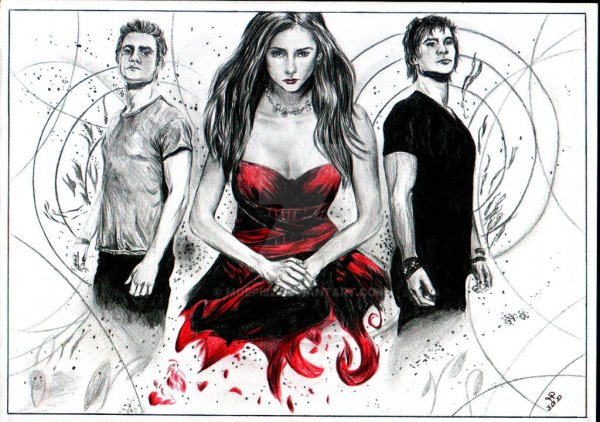 Дневники вампира рисунки для срисовки