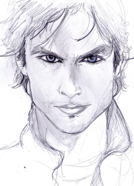 Деймон Сальваторе раскраска