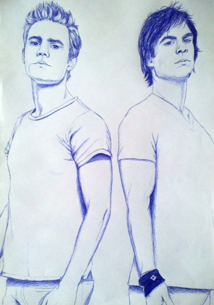 Деймон Сальваторе рисунок