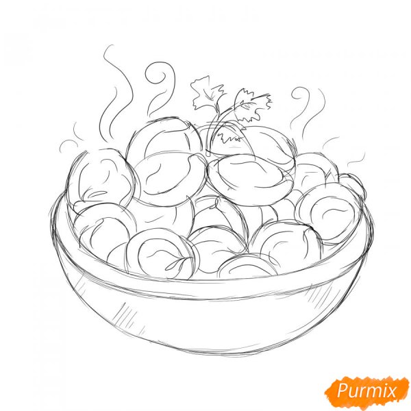 Пельмень эскиз
