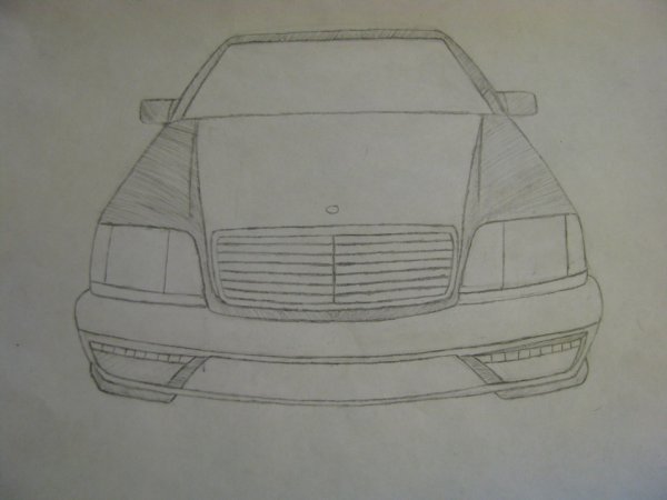 Мерседес w140 s600 карандашом