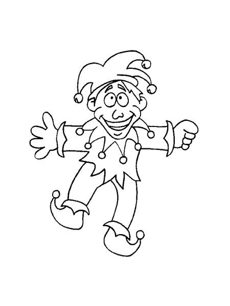 Петрушка Скоморох раскраска