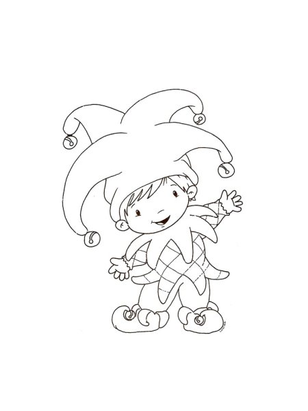 Раскраска Скоморохи на Масленицу