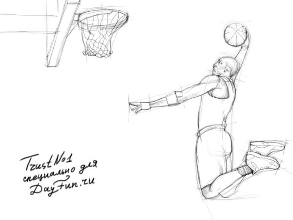 Рисунок на тему баскетбол