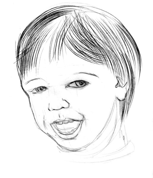 Голова ребенка в профиль