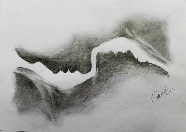 Объятия зарисовка