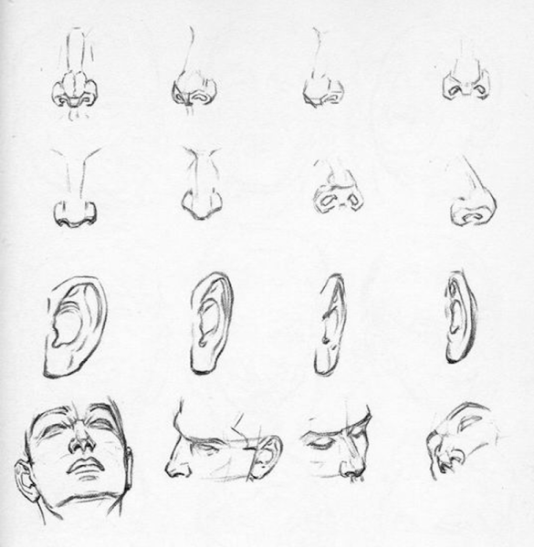 Рисование губ с разных ракурсов