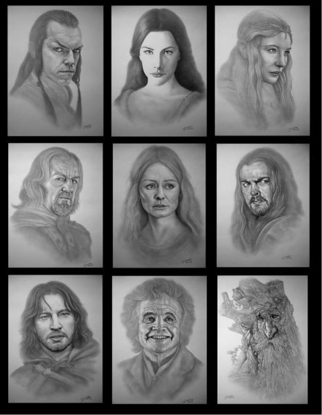 Портреты персонажей Властелина колец