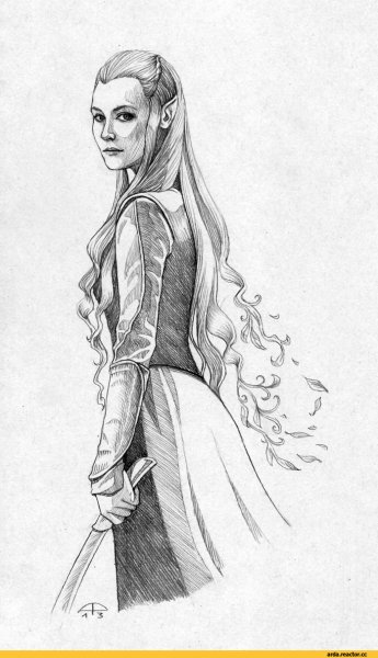 Фэнтези арт Леголас Тауриэль