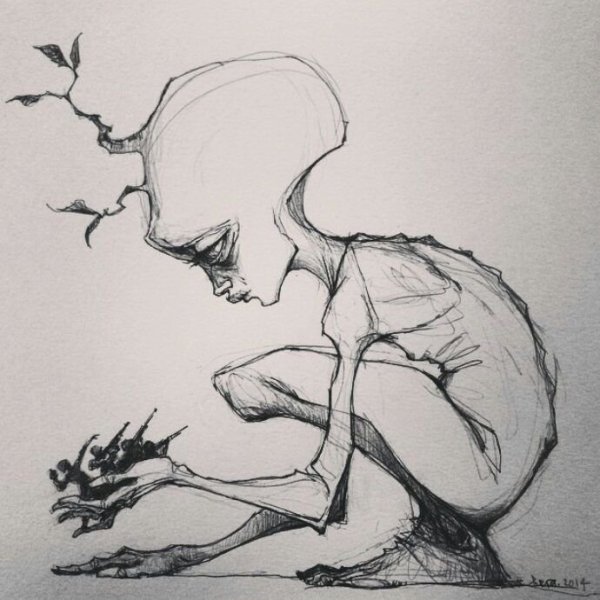 Психоделика рисунки карандашом