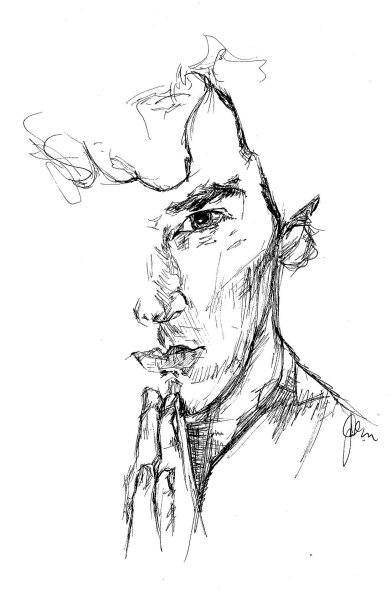 Шерлок Холмс Бенедикт Камбербэтч портрет