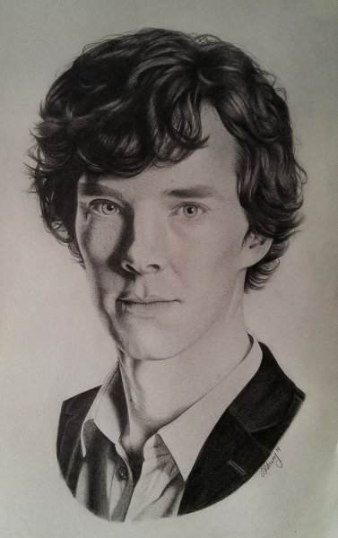 Бенедикт Камбербэтч Шерлок портрет