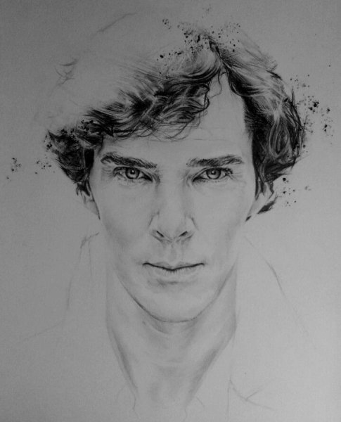 Бенедикт Камбербэтч Шерлок рисунок