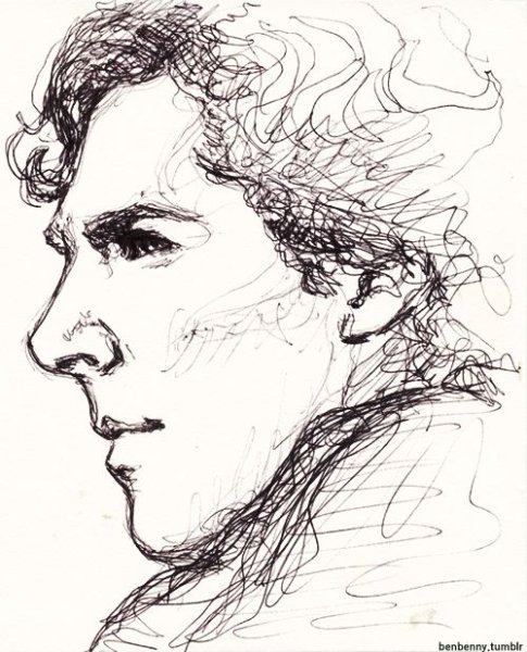 Бенедикт Камбербэтч Шерлок портрет