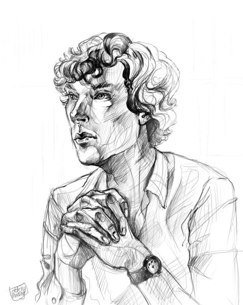 Шерлок Холмс Бенедикт Камбербэтч портрет