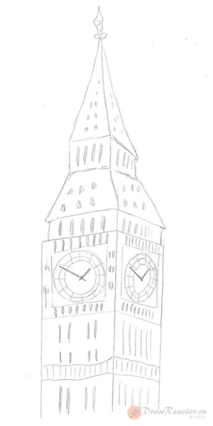 Биг Бен в Лондоне для срисовки