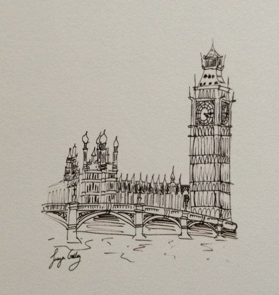 Башня Биг Бен в Лондоне раскраска