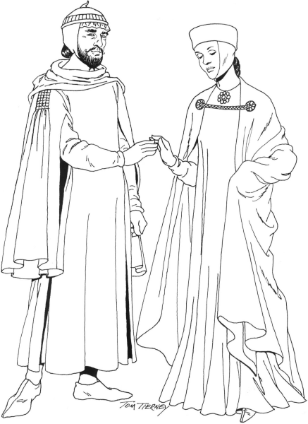 Рисунок карандашом князя Владимира княгини Ольги