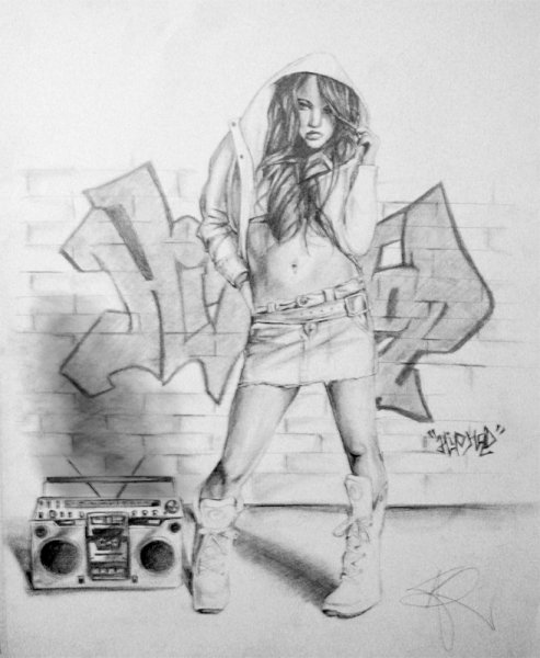 Рисунок на тему хип хоп