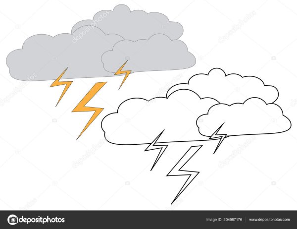 Молния раскраска для детей