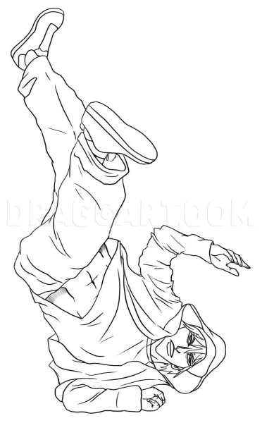 Раскраска танцы хип-хоп