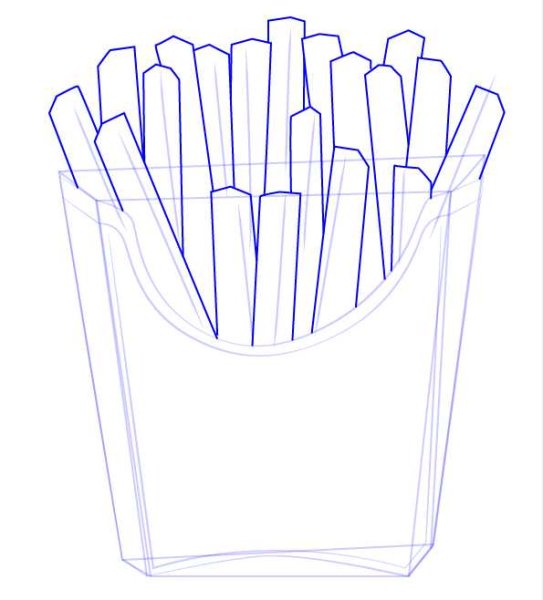 Рисование картошка фри