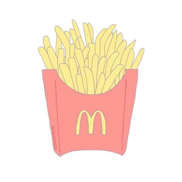 Раскраска картошка фри макдональдс